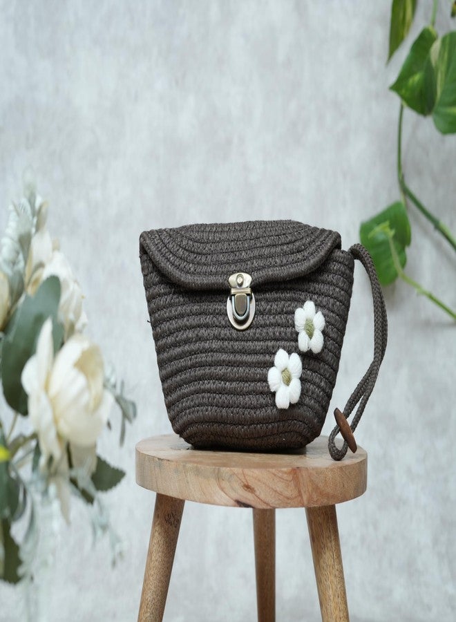 Ariya Women Clutch Handbag (4076 | Brown) Handcrafted PP & Cotton Blend Clutch, Perfect for Ladies & Girls, Lightweight Stylish Purse for Parties, Special Occasions, Casual & Formal - Image 2